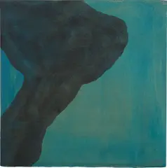 Irregular Form (blue and teal) by Sol LeWitt, 1999, gouache on paper, sold Sep 2017