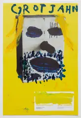Mark Grotjahn, Untitled (Blonde MG43.68), 2012, oil on printed paper