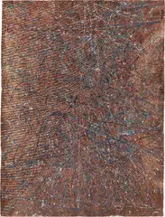 Garth Weiser, Drawing #40, 2012, copper leaf, acrylic and dimensional fabric paint on paper