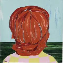 Nicola Tyson, Three Crowns, 2014, acrylic on unstretched linen