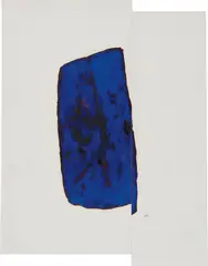 Untitled by Roni Horn, 1986, blue pigment and varnish on paper, sold Sep 2017