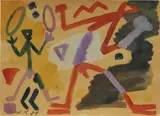A. R. Penck, Ohne Titel, 1981, watercolor on paper