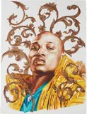 Kehinde Wiley, Le Roi a la Chasse (study), 2007, oil on paper
