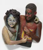 John Ahearn, Victor and Ernest, 1982, oil on cast plaster