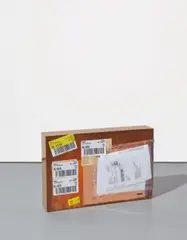 Walead Beshty, Copper (FedEx® Large Box ©2005 FEDEX 139751 REV 10/05 SSCC, International Priority, Los Angeles–Brussels trk#793448970941, April 15–22, 2010,[...], International Priority, La Courneuve–Long Island City trk#775454393151, January 20–21, 2016), 2010, polished copper box, accrued FedEx tracking and shipping labels