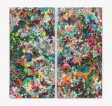 Dan Rees, Untitled, 2012, plasticine on wood, in artist's frame, diptych