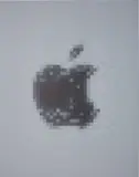 Mark Flood, Apple Logo, 2013, archival ink on canvas