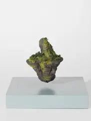 Uncertainty Principal by Agnieszka Kurant, 2008-2012, foam, wood, dried plants and electromagnets, with artist's custom base, sold Sep 2017