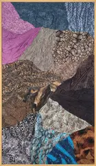 Portrait Mode by Nina Beier, 2011, found garments, in artist's frame, sold Sep 2017