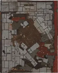 Marianne Vitale, Shingle Painting 1, 2013, tar shingles and liquid nails on canvas