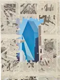 Nikolas Gambaroff, Untitled, 2012, acrylic, digital print and newspaper collage on canvas
