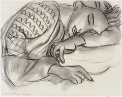 Henri Matisse, Jeune fille dormant à la blouse roumaine, 1939, charcoal on paper