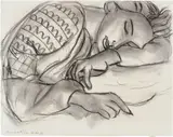 Henri Matisse, Jeune fille dormant à la blouse roumaine, 1939, charcoal on paper