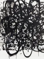 Untitled (S134) by Christopher Wool, 1996, enamel on aluminum, sold Nov 2017