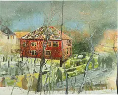 Peter Doig, Red House, 1995-1996, oil on canvas