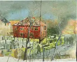 Peter Doig, Red House, 1995-1996, oil on canvas