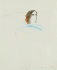 David Hockney, Ossie, colored pencil and graphite on paper