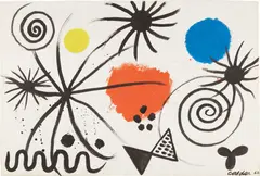 Untitled by Alexander Calder, 1962, gouache and ink on paper, sold Nov 2017