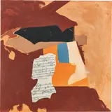 Robert Motherwell, Collaged Wall VI (for Arthur Berger), 1986, acrylic and pasted papers on canvas mounted on masonite