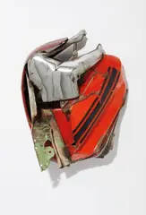 John Chamberlain, Lucy Snaggletooth, 1976, painted and chromium-plated steel