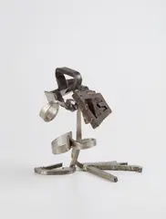 Christreed by Mark di Suvero, 2002, steel and stainless steel, in 2 parts, sold Nov 2017