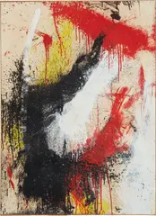 Norman Bluhm, Untitled, 1960, tempera on paper laid on canvas