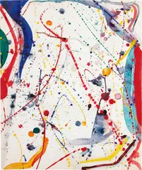 Untitled (SF63-033) by Sam Francis, 1963, acrylic on paper, sold Nov 2017