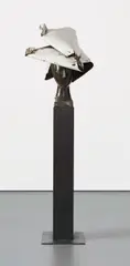 Katia II by Manolo Valdés, 2002, bronze with dark green patina and painted steel, sold Nov 2017