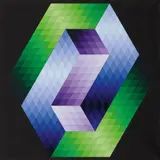 Keple-Gestalt by Victor Vasarely, 1968, acrylic on canvas, sold Nov 2017
