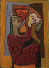 David Park, Mother with Polka Dot Dress, 1930, oil on canvas