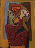 David Park, Mother with Polka Dot Dress, 1930, oil on canvas