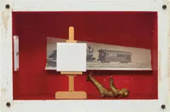 Self-Portrait by Richard Pettibone, 1967, painted wood and assorted objects in wooden and Plexiglas box construction, sold Nov 2017