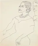 Andy Warhol, Helena Rubinstein, 1957, ink on paper