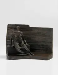 Henry Moore, Draped Seated Figure against Curved Wall, 1956, bronze with brown patina