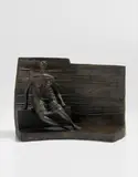 Henry Moore, Draped Seated Figure against Curved Wall, 1956, bronze with brown patina