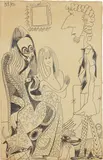 Pablo Picasso, La famille de Piero Crommelynck, pencil on paper
