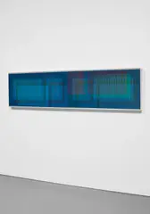 Carlos Cruz-Diez, Physichromie No. 558, 1971, silkscreen and plastic elements mounted on wood with aluminum frame