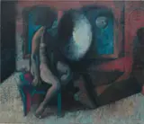 Armando Morales, Nude in Front of a Concave Mirror