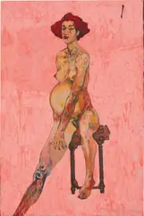 Um saloom de téa by Carlos Quintana, 1995, oil on canvas, sold Nov 2017
