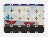 Juan Roberto Diago, Me Voy, 2009, acrylic on canvas mounted on tied bamboo stretchers