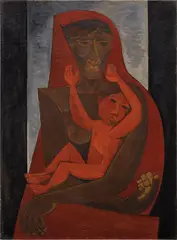Untitled by Oswaldo Guayasamín, 1940, oil on paper mounted on board, sold Nov 2017