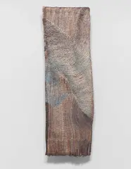 Agua I by Olga De Amaral, 2002, gesso, acrylic and silver leaf on canvas, sold Nov 2017