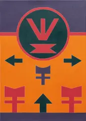 Emblema by Rubem Valentim, 1986, acrylic on canvas, offered Nov 2017
