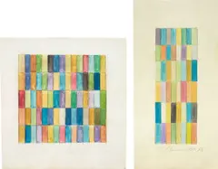 Alejandro Otero, Two works: Untitled, 1974, graphite and watercolor on paper