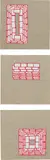 Valeska Soares, Intervals (VII), 2012, adhesive label collage on canvas, in 3 parts