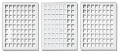 Marco Maggi, Complete Coverage on Lewitt, 2005, cut paper, tryptich