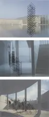 Three works: Untitled (from the series 'Diálogo inmaterial en un espacio de Tadao Ando') by Ronald Moran, photographs and ink on translucent sheets, in 3 parts, offered Nov 2017
