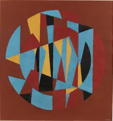 Sandu Darie, Viaje en círculos imaginarios, 1950, gouache on paper