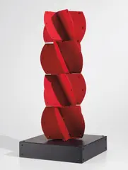 Juguete andino by Édgar Negret, 1988, painted aluminum, sold Nov 2017