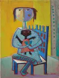 Ángel Botello, Con muñeca negra